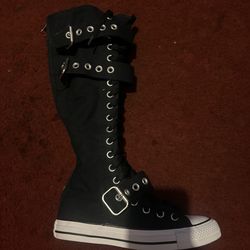 Black Knee Length Converse SIZE 6