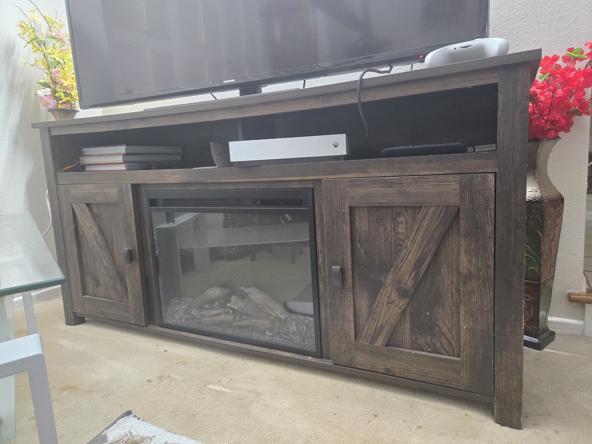 Tv Stand With Electric Fireplace