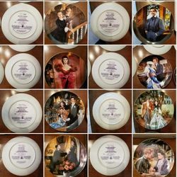 Gone With The Wind "Golden Anniversary Series" ~ FULL SET OF 12 PLATES w/COA