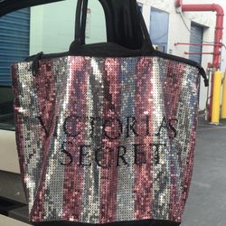 Victoria’s Secret Sexy Sequence carry bag with zipper