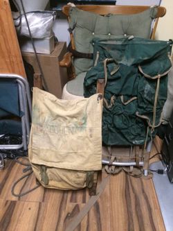 Vintage camp packs
