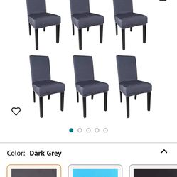 Chairs Cover Grey 6pcs