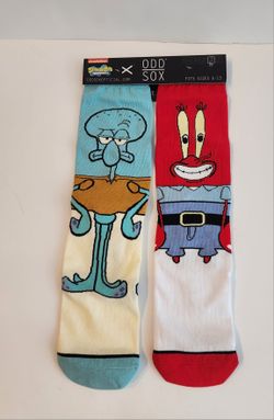 Odd Sox SpongeBob SquarePants Crew Socks Long Socks Unisex Size 6-13