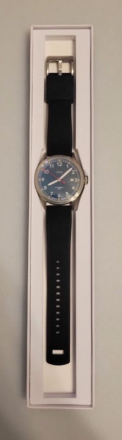 Watch Vaer A5 Heritage Black V1, with Silicone band (012)