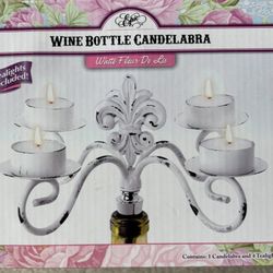 Decorative wine bottle candle holder