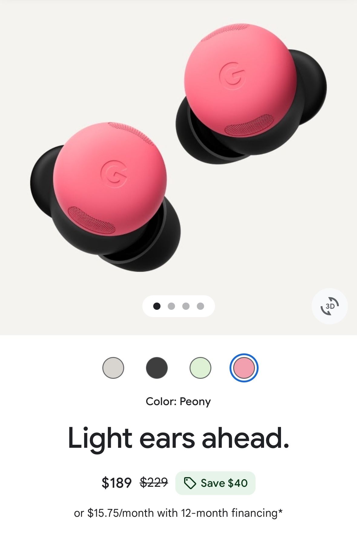 Google Pixel Buds Pro 2 Peony Color