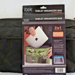 iTek 2 in 1 Tablet Organizer, Black