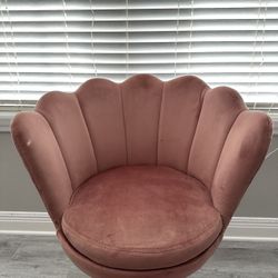 Pink Suede Chair 