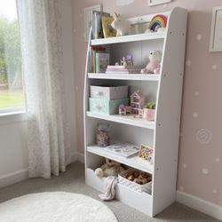 Wood White Bookcase