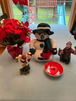 Christmas Decor Bundle - Snowman, Santa, and More