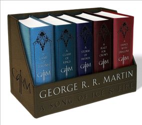 A Game of Thrones Boxed Set by George R. R. Martin A Song of Ice and Fire Leather-Cloth Boxed Set