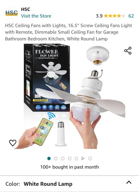 Flower Fan Light Cokored 30W