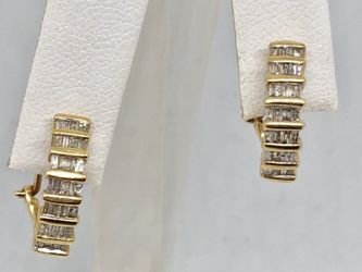 Earring diamond 14kt