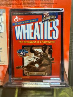 1999 Wheaties 75 years of Champions 24K Gold Signature Mini Box JACKIE ROBINSON