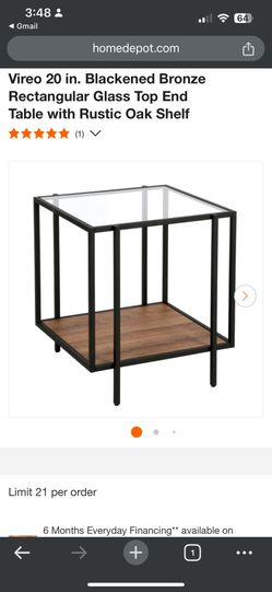 2- Glass Top Side Tables