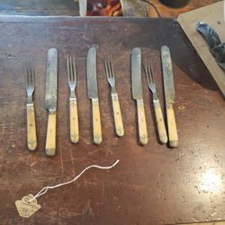 Antique Civil War Era Knives And Forks