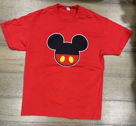 Disney Mickey Mouse T Shirt Red, Black, White Large 