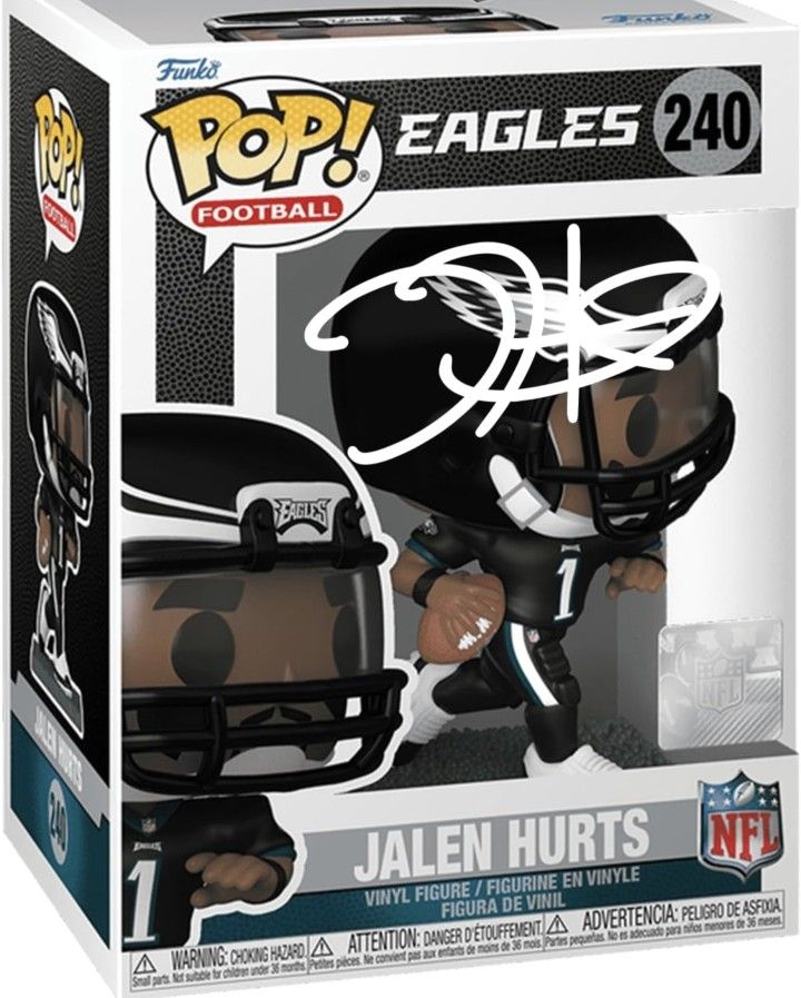 Pop Funko #240 Autographed Jalen Hurts. Authentic