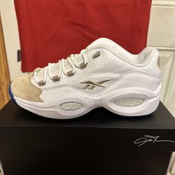 Brand new Reebok Question Low oatmeal Size 9.5 with Box 