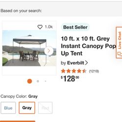 Home Depot Everbilt Canopy 10*10