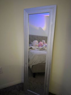 Full Length Floor Mirror Silver Frame