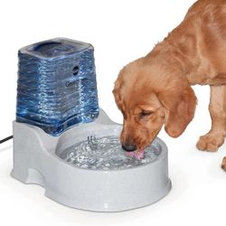 CleanFlow Filtered Water Bowl for Dogs Granite Medium 1.4 Gallon Bowl + 1 Gallon Reservoir