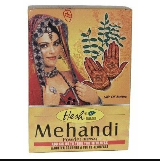 Hesh Henna All Natural Mehandi for Hair Color or temporary tattoos. 100gm. 100% pure easy to use. no preservatives. Natural hair conditioner 