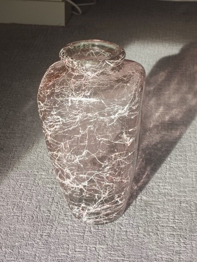 Vintage 16" Pink Glass