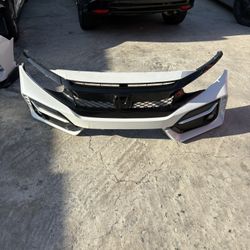 front bumper kit honda civic 16-21 style typer painted white pearl fits sedan/hatchbacks