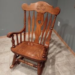 Vintage Wood Rocking Chair - S Bent & Bros