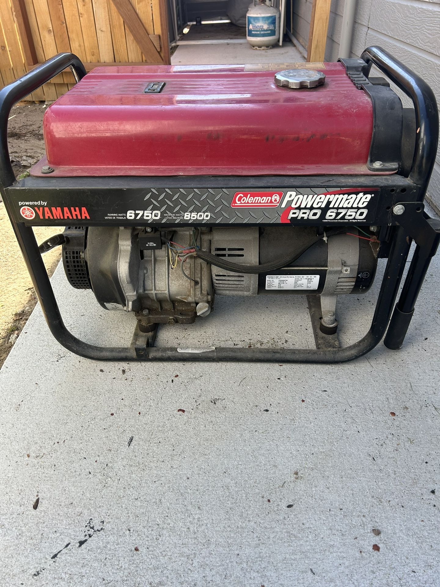 Coleman 6750 Watt Generator