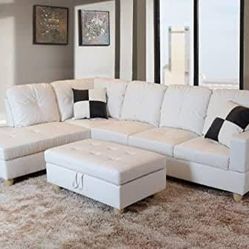 BRAND NEW 3 PIECES SECTIONAL SOFA COUCH SET WITH OTTOMAN INCLUDED