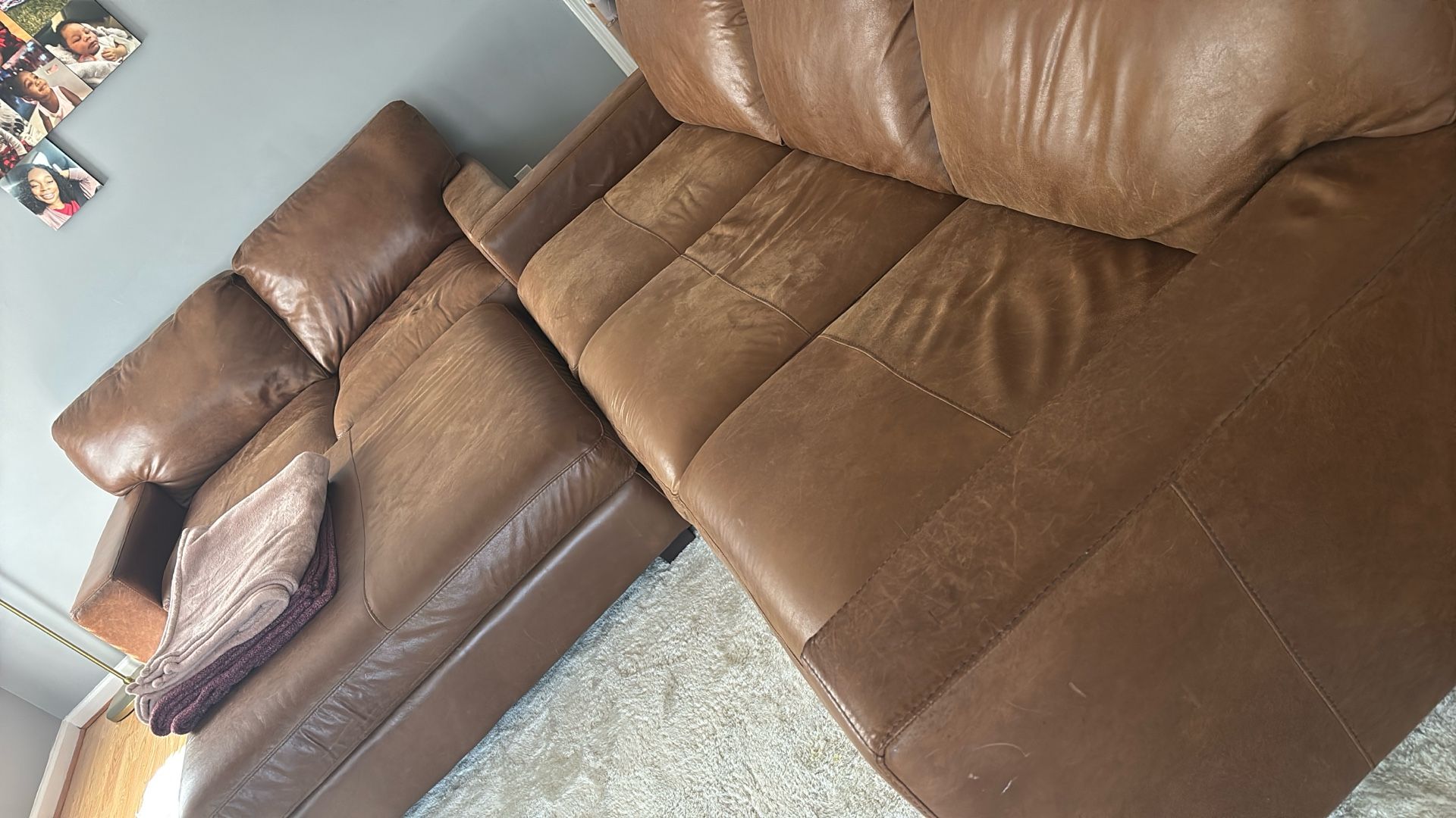 Italian Leather Couch Set