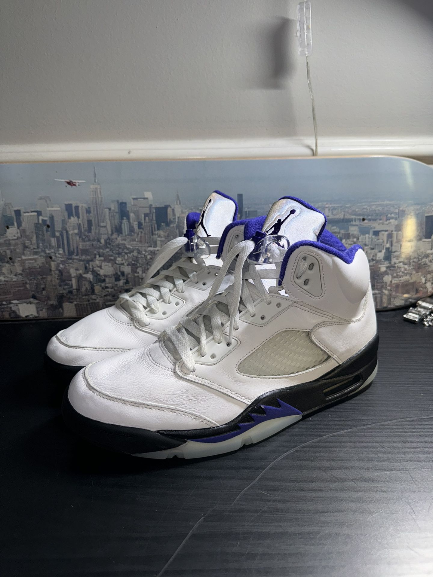 Size 10.5 - Nike Air Jordan 5 Concord 2022 (DD0587-141) Purple White Sneakers