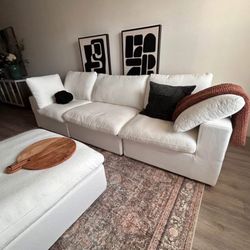 Micro fabric modular White Cloud sofa
