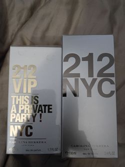 2 Carolina Herrera bottles of 212 nyc brand new