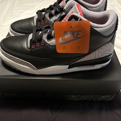 Brand New Jordan Retro 3 Black Cement Size 10