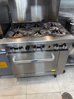 Stove six burner