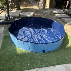 Niubya 64 x 12'' Foldable Dog Swimming Pool, Portable Bath Tub for Pets Indoor and Outdoor(Blue)