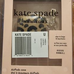 Kate Spade Apple AirPod Clear Leopard  Case NEW