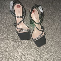Brand New Black Sparkling High Heels with Tags