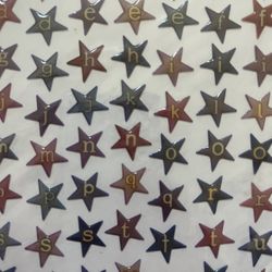 downtown star letter bubble stickers 3 sheets