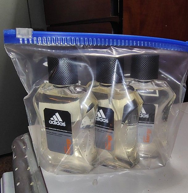 SET OF 3 Adidas Deep Energy Aftershave 1.7 Oz.