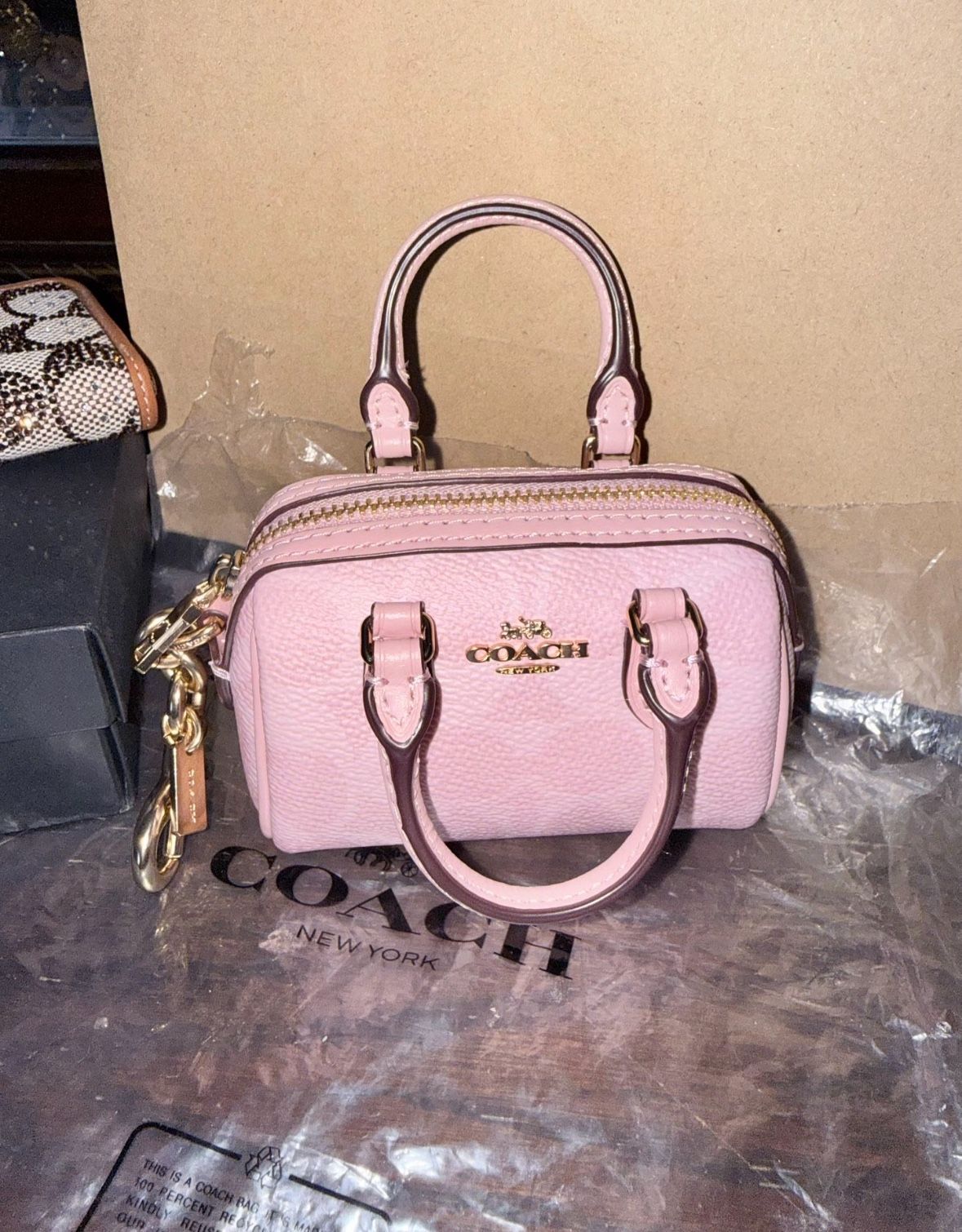 Coach little purse pink