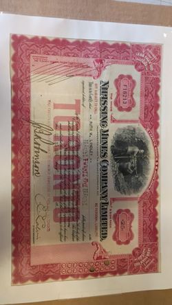 Antique and vintage share certificates