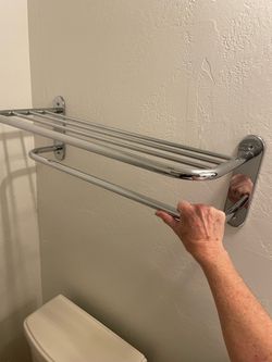 Bathroom Towel Bar & Shelf