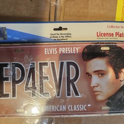 Vintage Elvis Presley License Plate 
