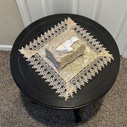 2 Black   Circle Tables  