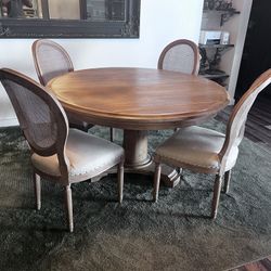 Dining table and chairs