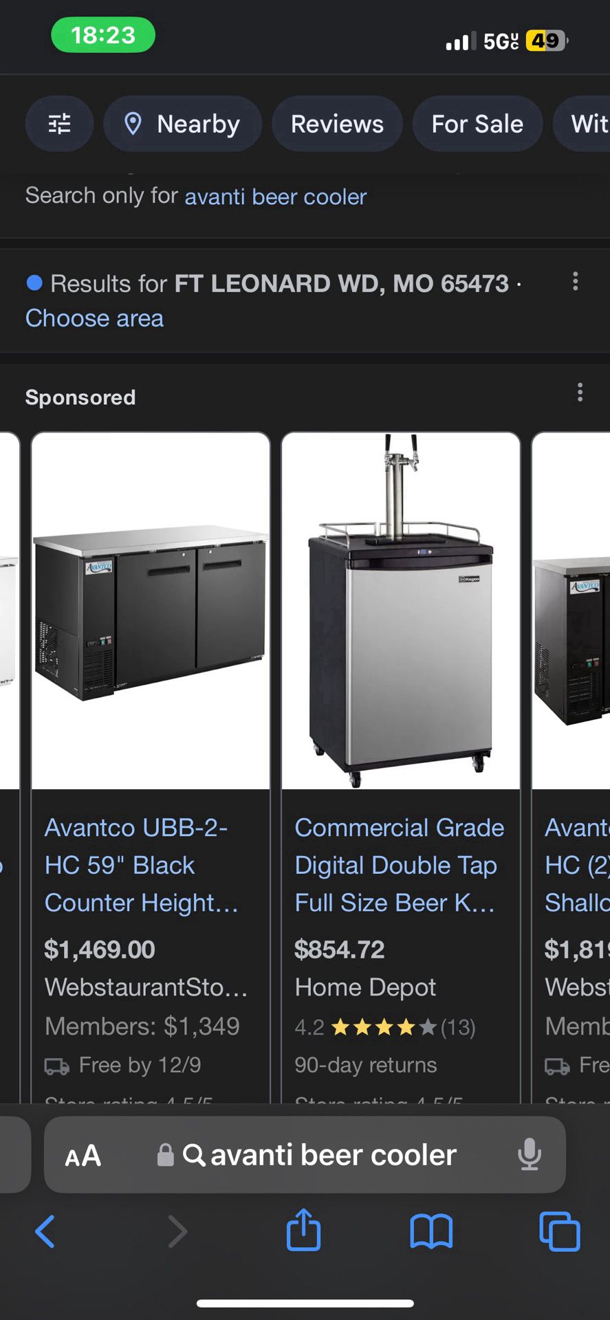 Avanti Keg Cooler